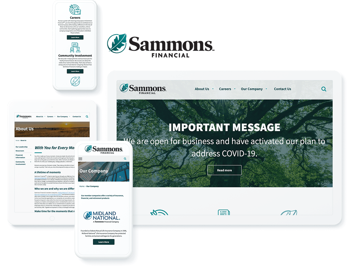 Financial Website Design on Sitefinity | Sammons Financial