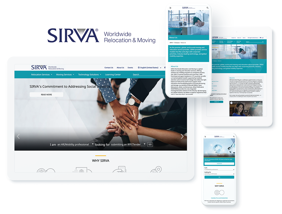 Sirva web development and design