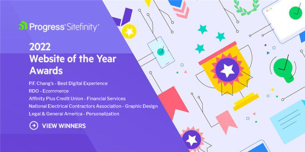 2022 Website of the Year Sitefinity Winners