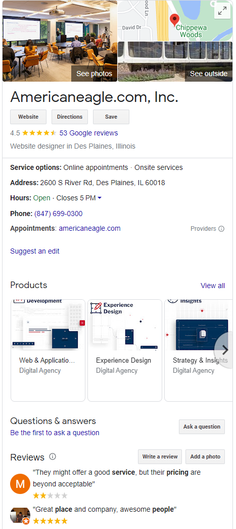 Business Listing Example