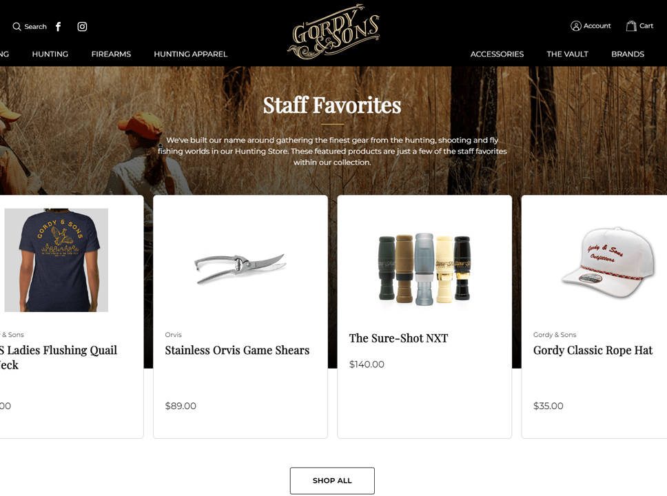 Ecommerce website design examples