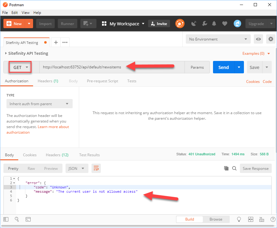 sitefinity api testing