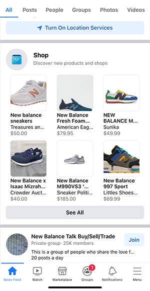 new balance on facebook