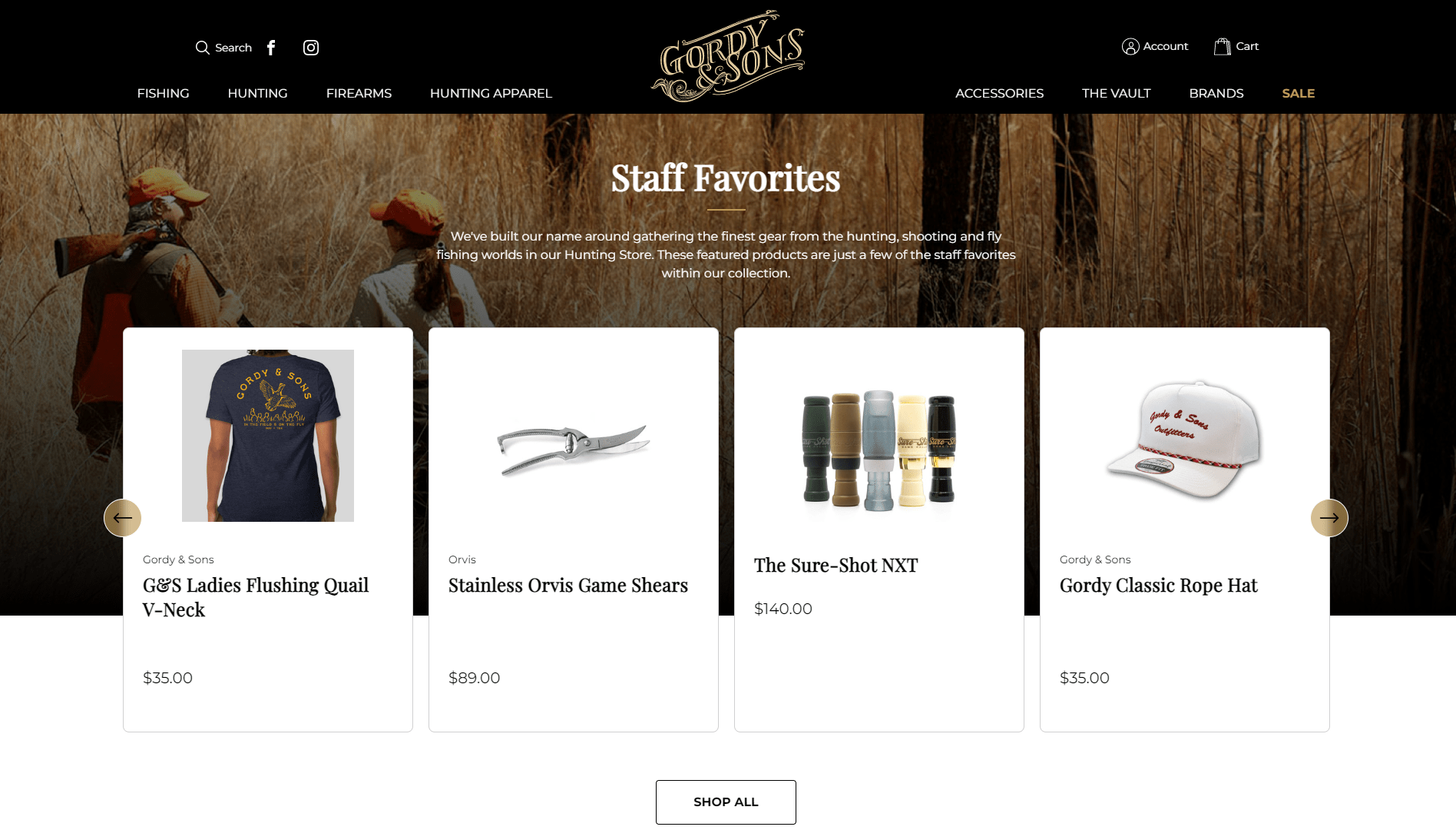 Gordy and Sons website