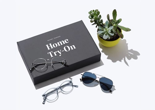 Warby Parker home try-on glasses