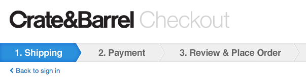 Crate and Barrel Checkout