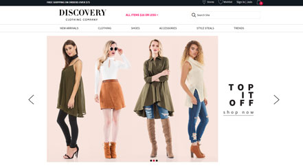 discovery clothing store on university