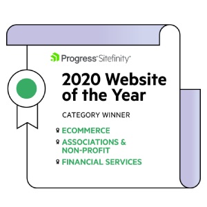 sitefinity 2020 website of the year award