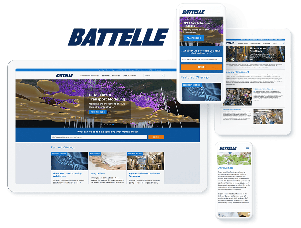 Battelle Technology Website Development Project