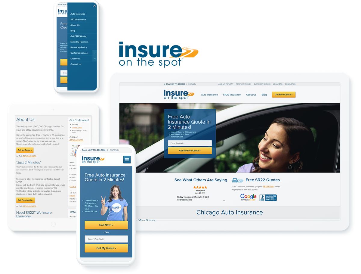Chicago SEO Services Case Study Insure on the Spot