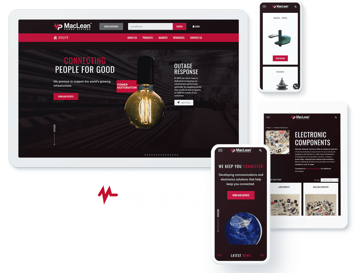 MacLean Power Systems website design