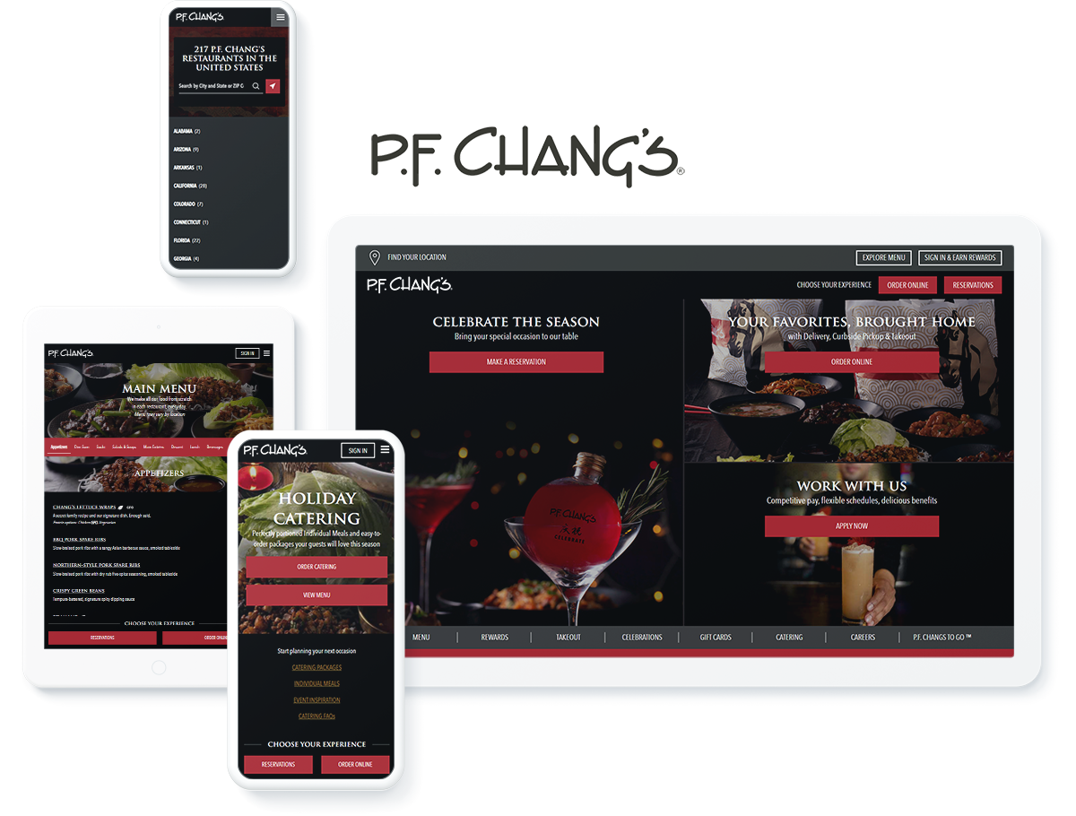 Device imagery for P.F. Chang's