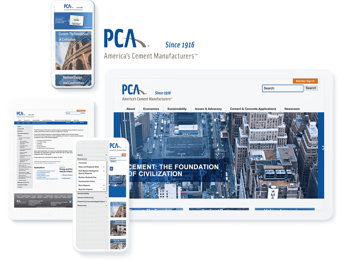 Portland Cement Association website design and development
