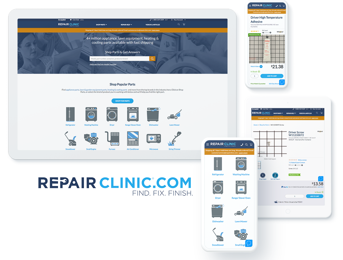 Repair Clinic Devices ecommerce digital marketing