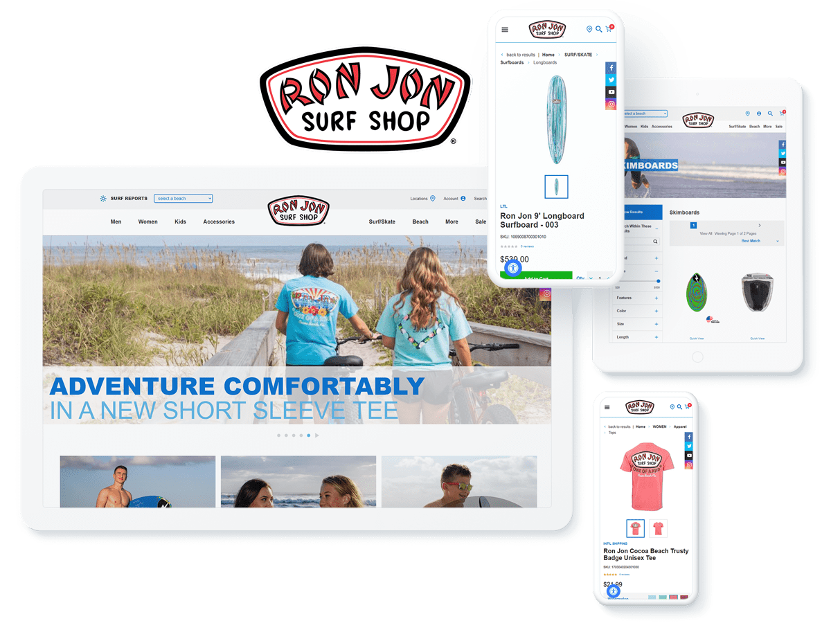 Ron Jon Surf Shop web design and development