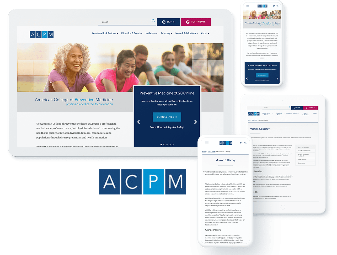 Healthcare Responsive Website Design on Kentico American College of