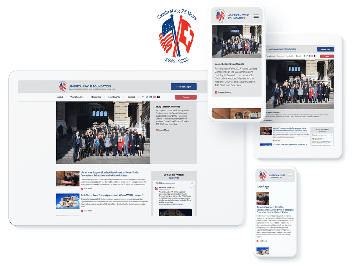 American Swiss Foundation web design