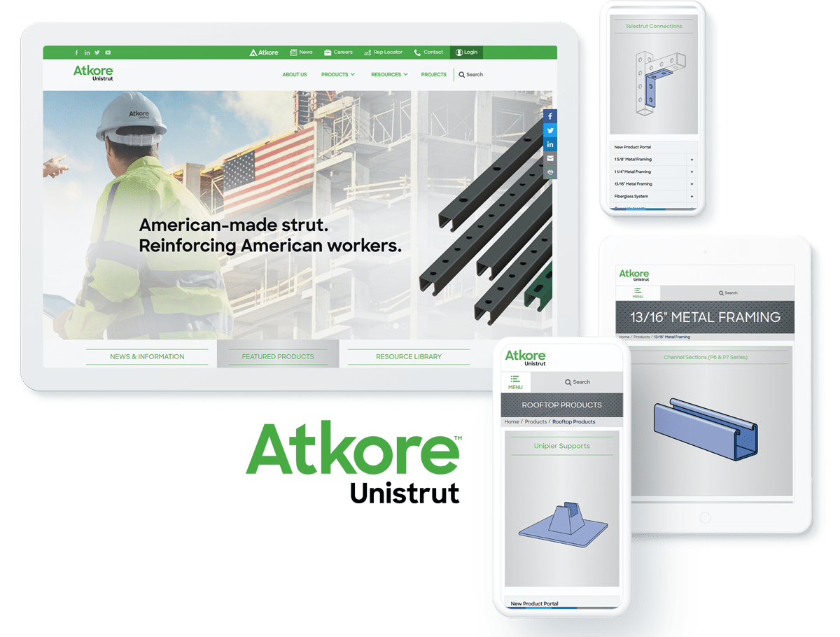 Sitefinity Manufacturing Website Design and Development | Atkore Unistrut