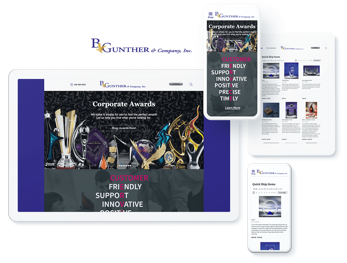 B. Gunther & Company, Inc. website design and development