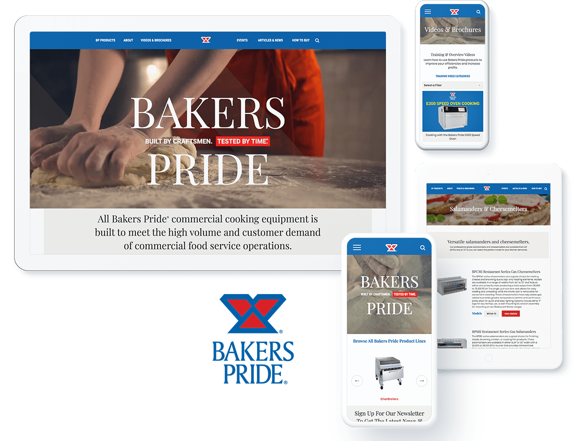 Baker's Pride web design and development