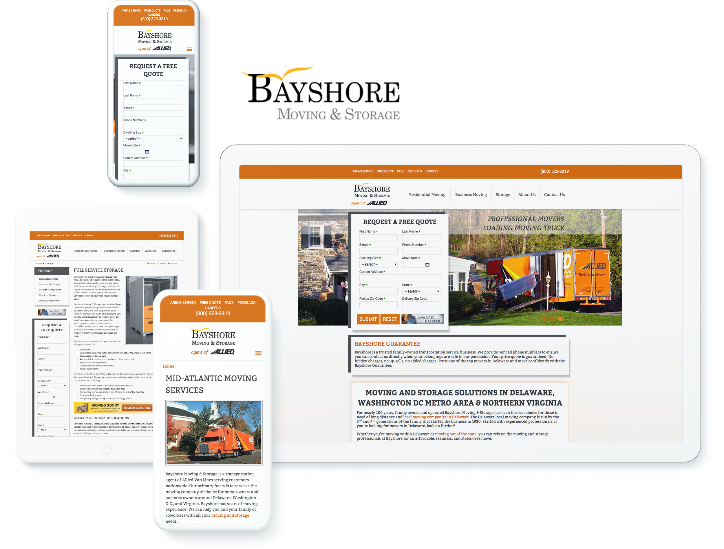 Web Development And Design Services For Bayshore Moving And Storage ...