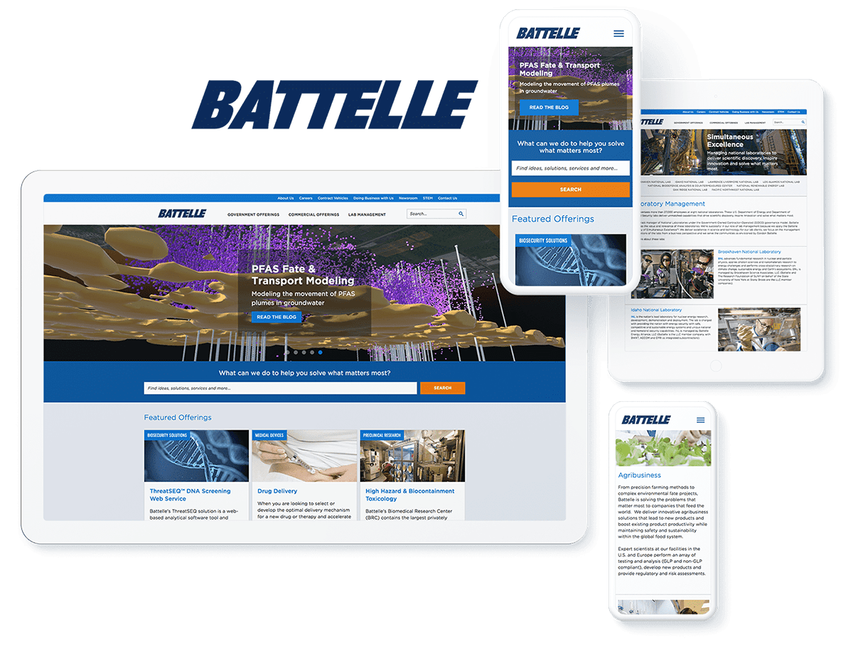Battelle website design and development