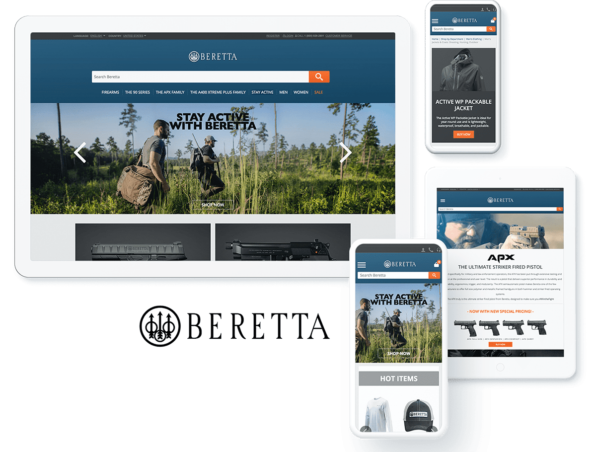 Beretta website design and development
