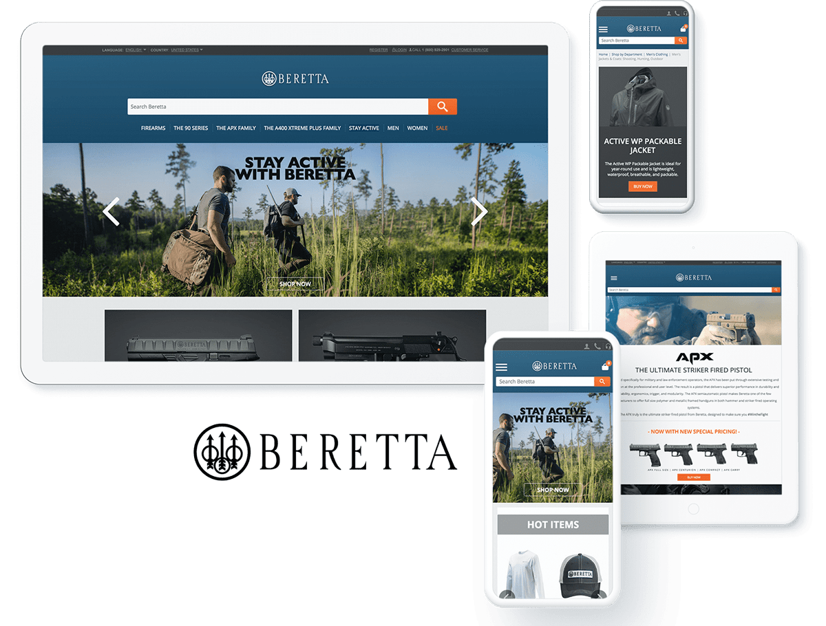 Beretta web design and development