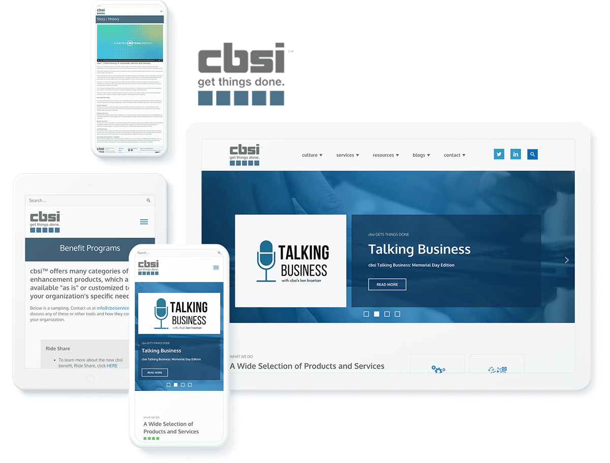 CBSI website design and development