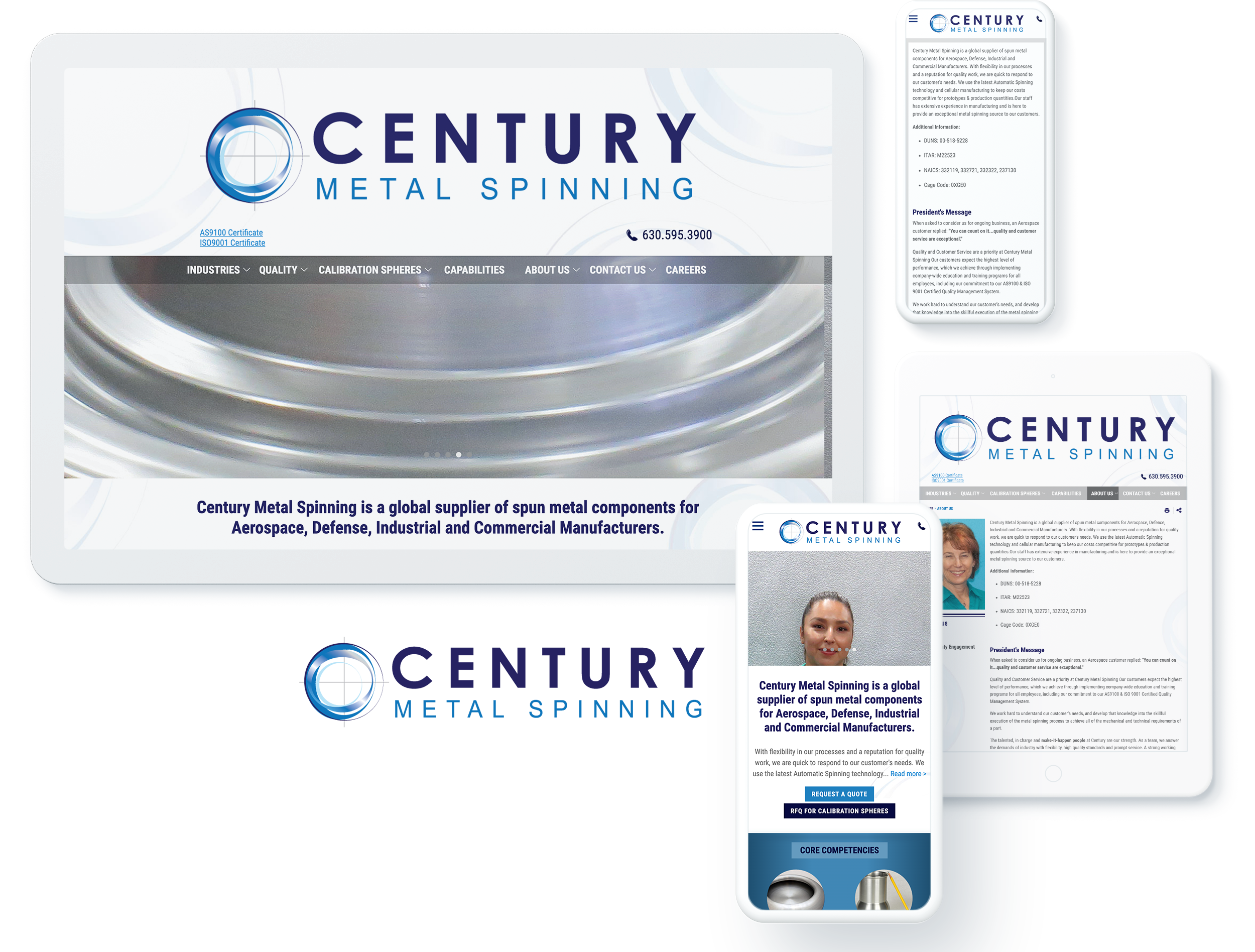 century metal spinning spotlight