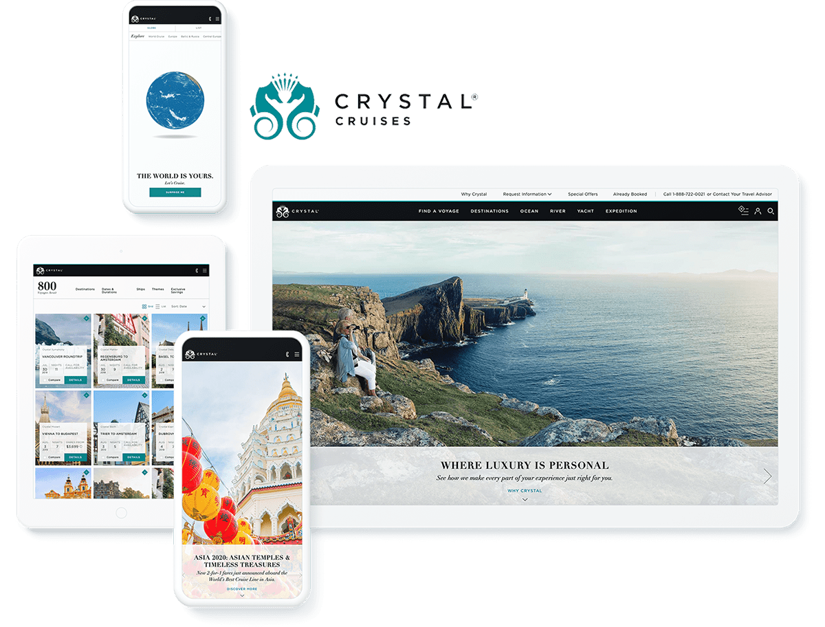Crystal Cruises website design