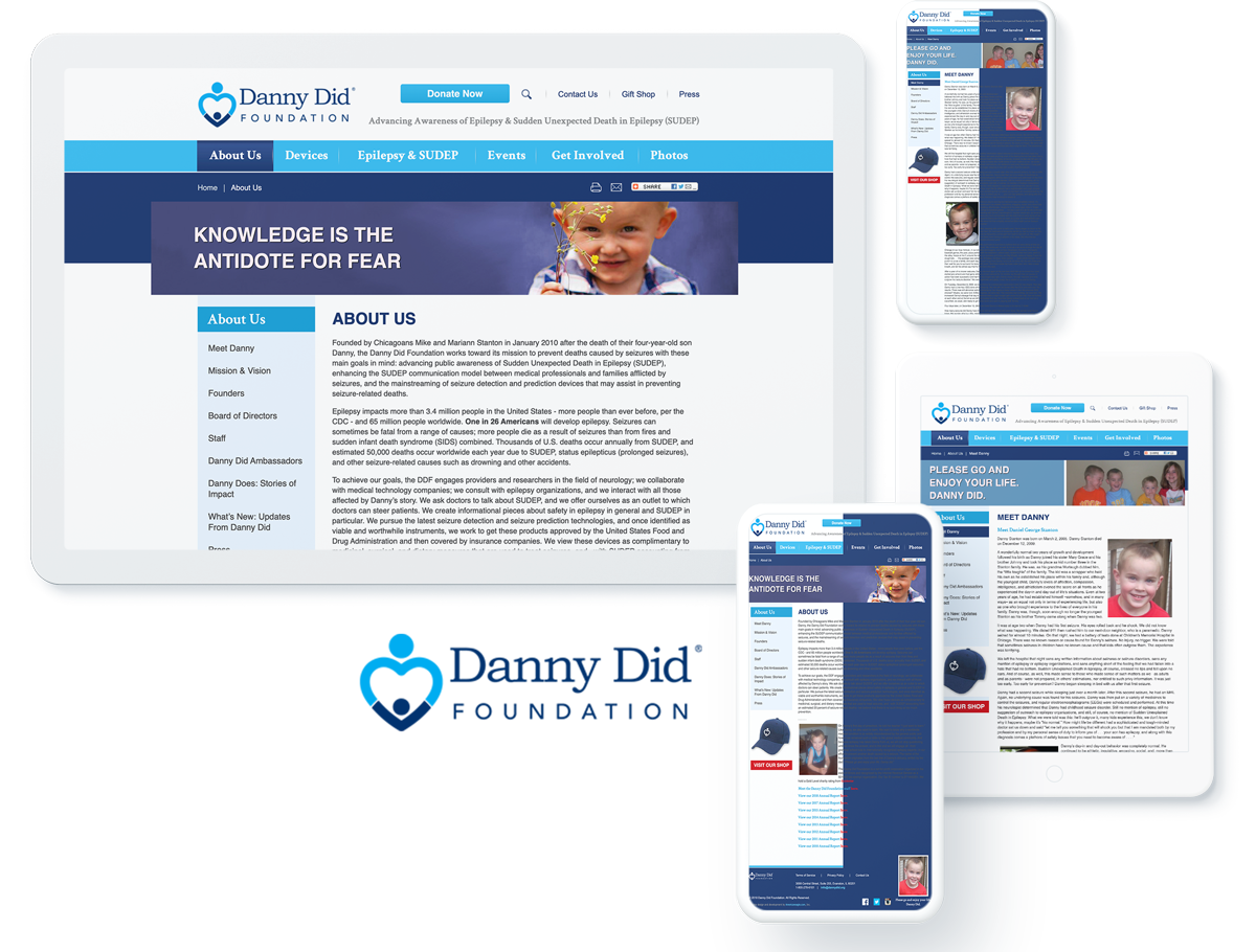 Danny Did Foundation website design