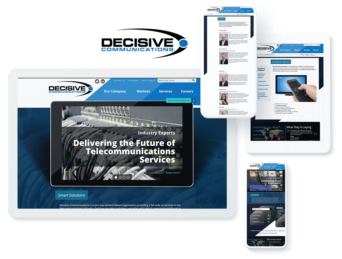 Decisive Communications web design and development