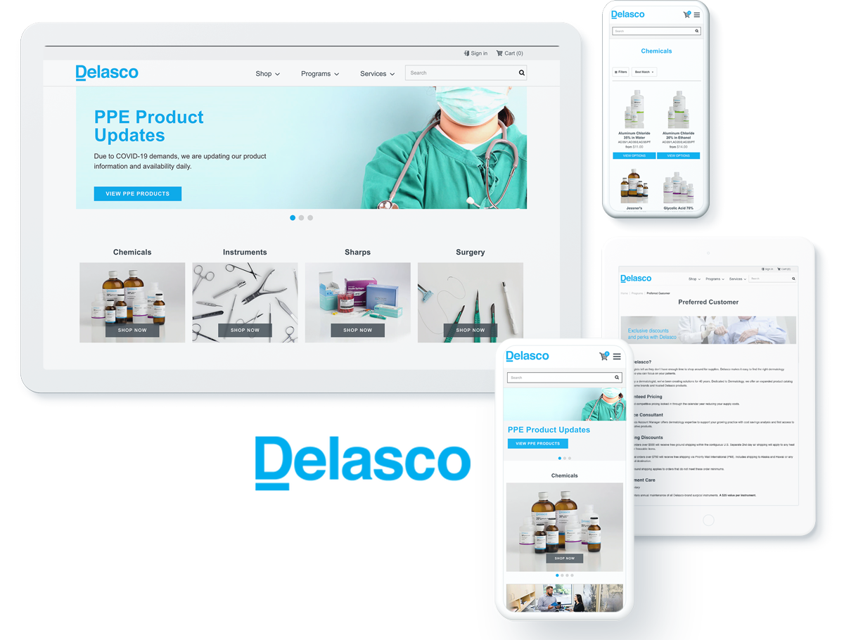 Delasco website design and development