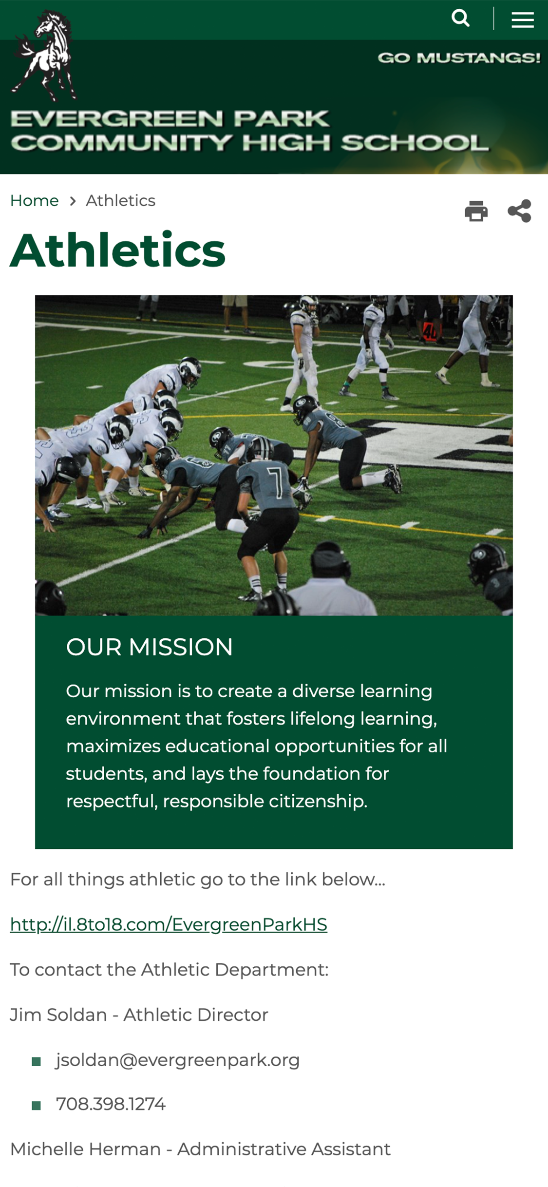 Evergreen Park Community High School Screens
