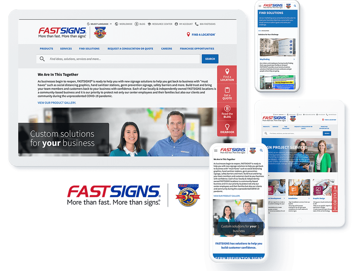 Fastsigns website design