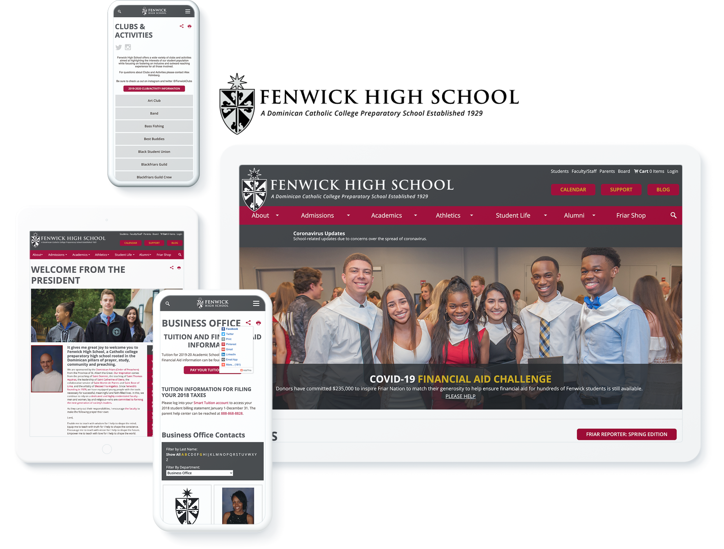 Fenwick High School Screens