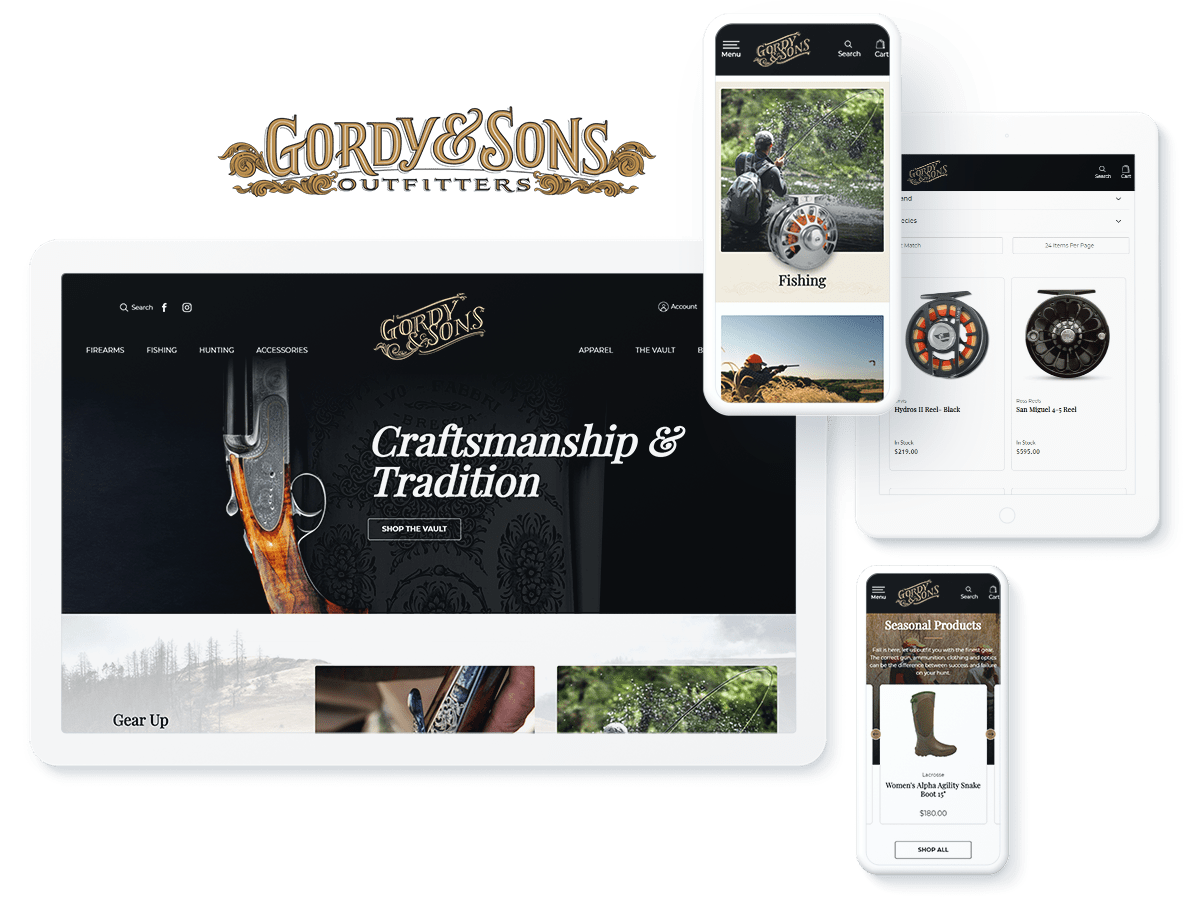 Gordy and Sons website development