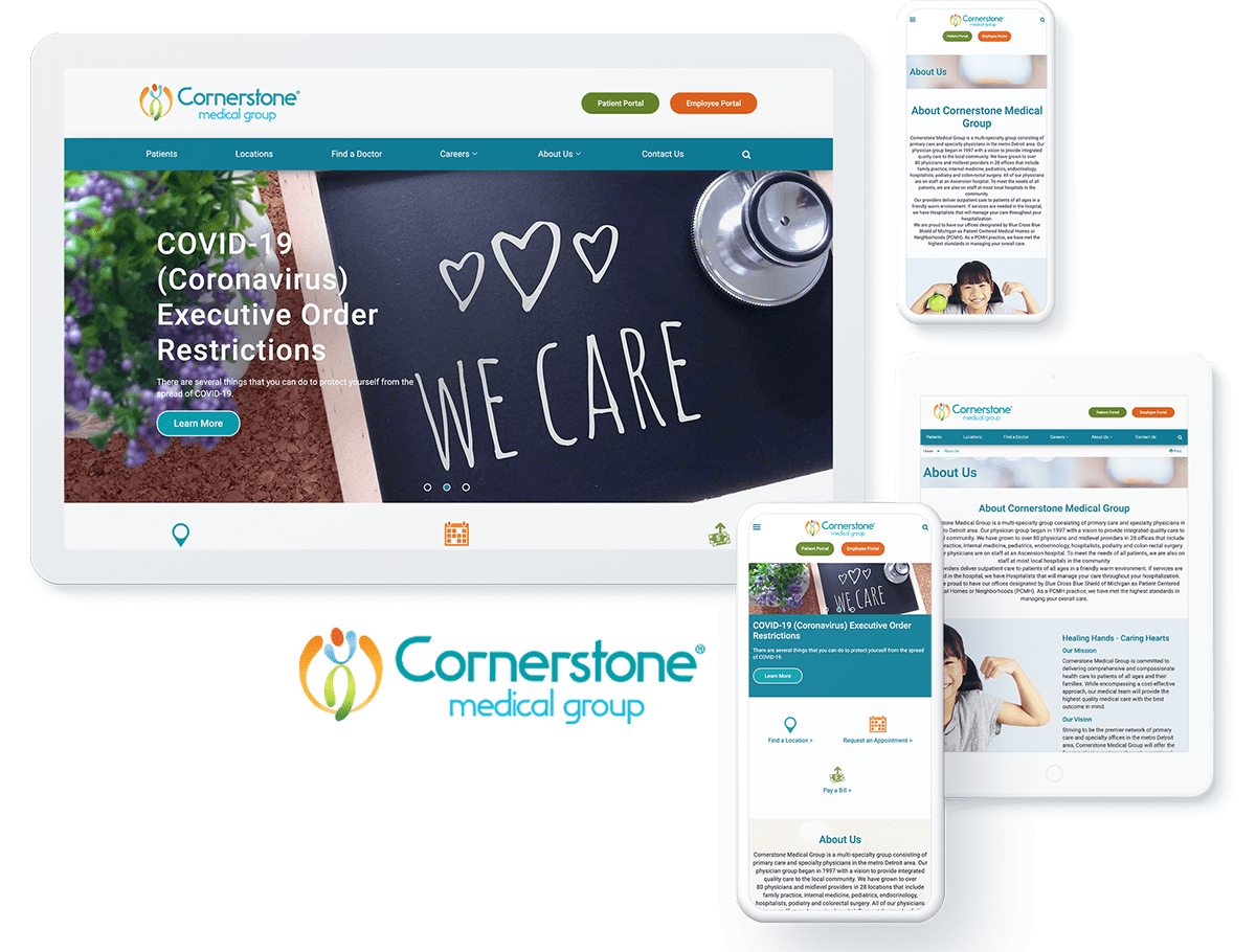 Healthcare web design | Cornerstone Medical Group