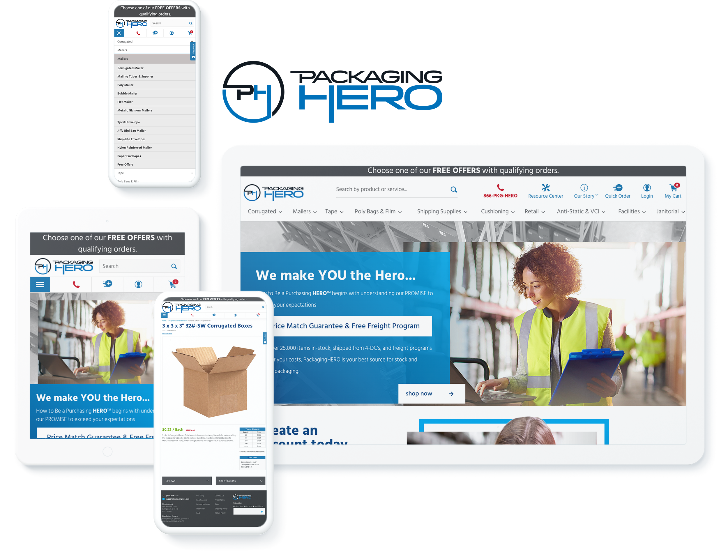 HERO PACKAGING SCREENS