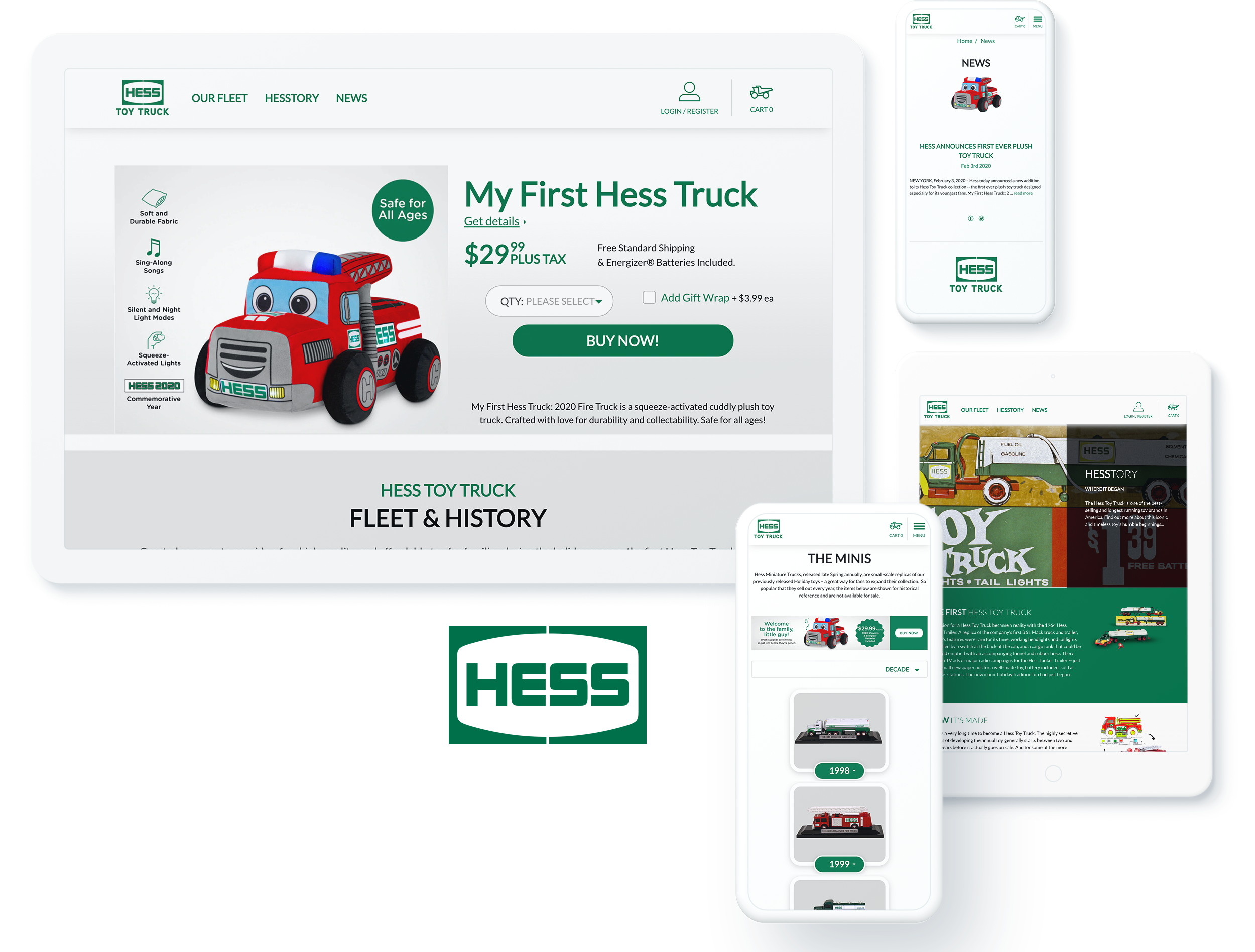 hess truck website