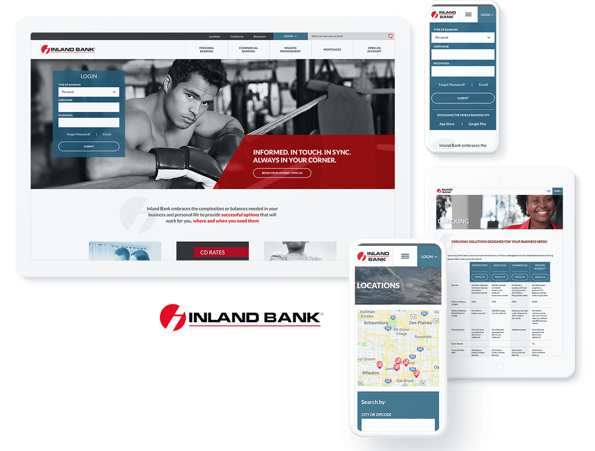 Inland Bank website design and development