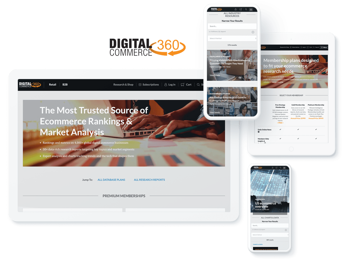 Internet Retailer website design and development