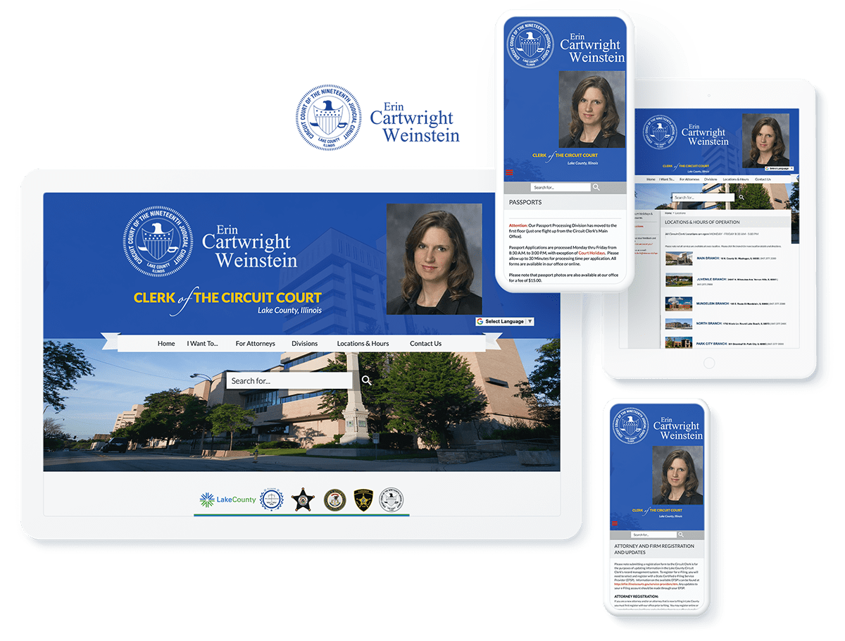 Lake County Clerk web design and development