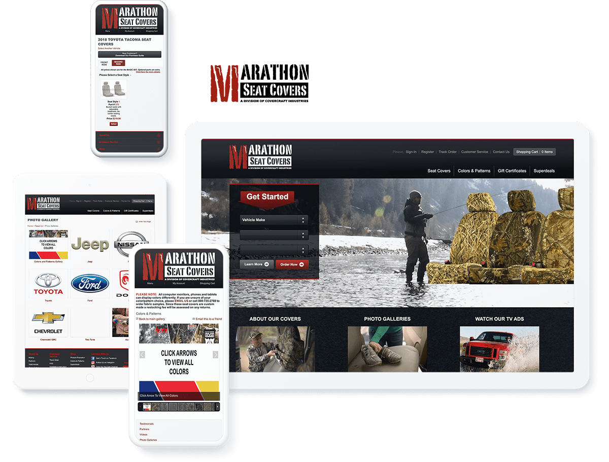 Marathon Seat Covers website design and development