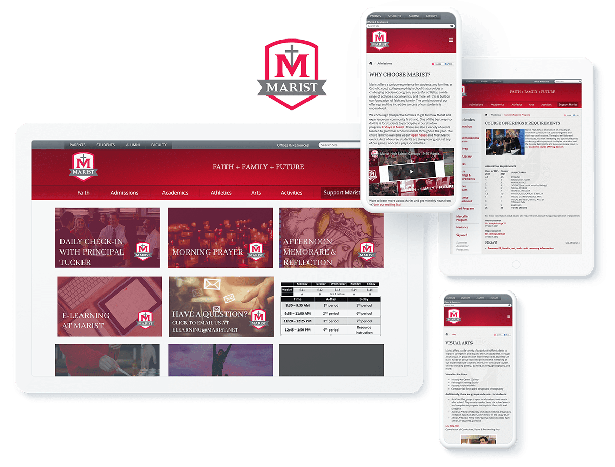Marist High School web design