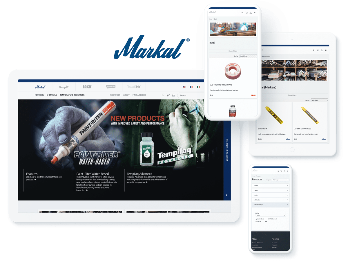 Markal website design and development
