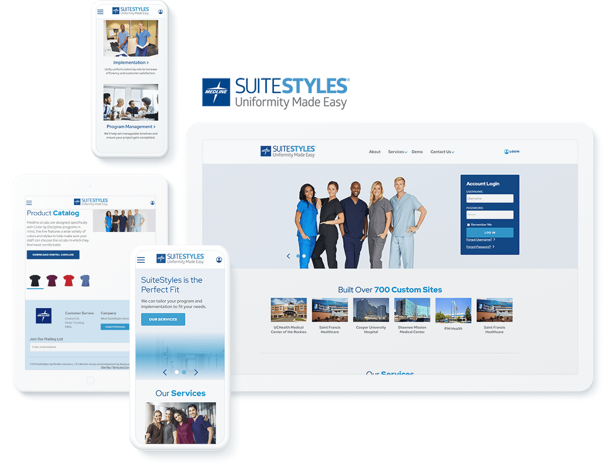 Medline web design for healthcare