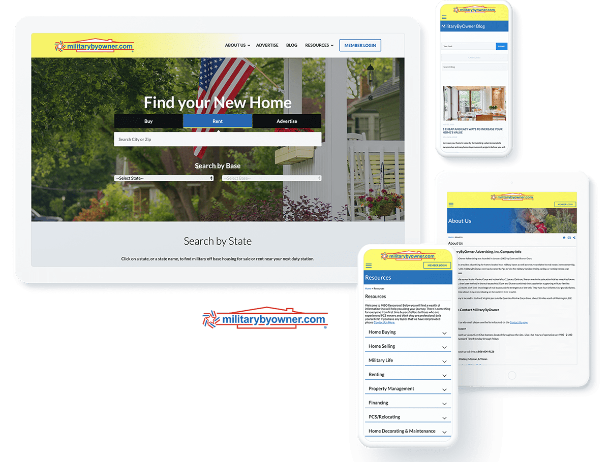 Military by Owner web design and development