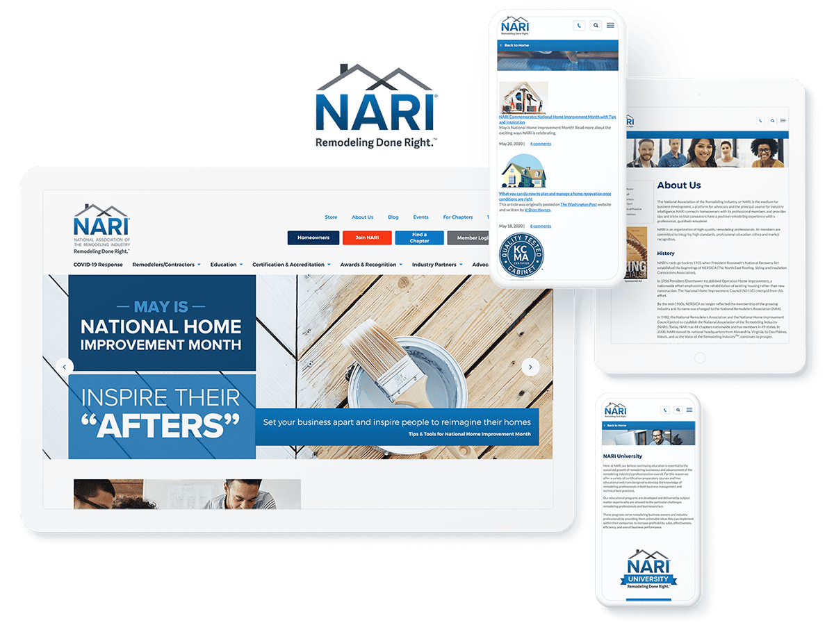 Nari website design and development